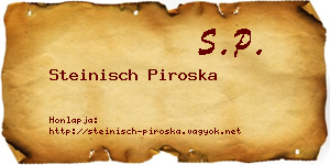 Steinisch Piroska névjegykártya