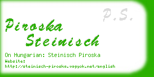 piroska steinisch business card